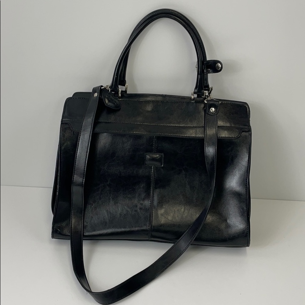Nina rich leather bag black